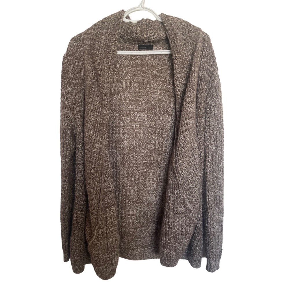Womens chunky cable knit oversized baggy size medium cardigan sweater grannycore